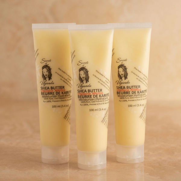 Nilotica Shea Butter for Very Dry & Sensitive Skin | Unscented Pure Moisturizer 100ml
