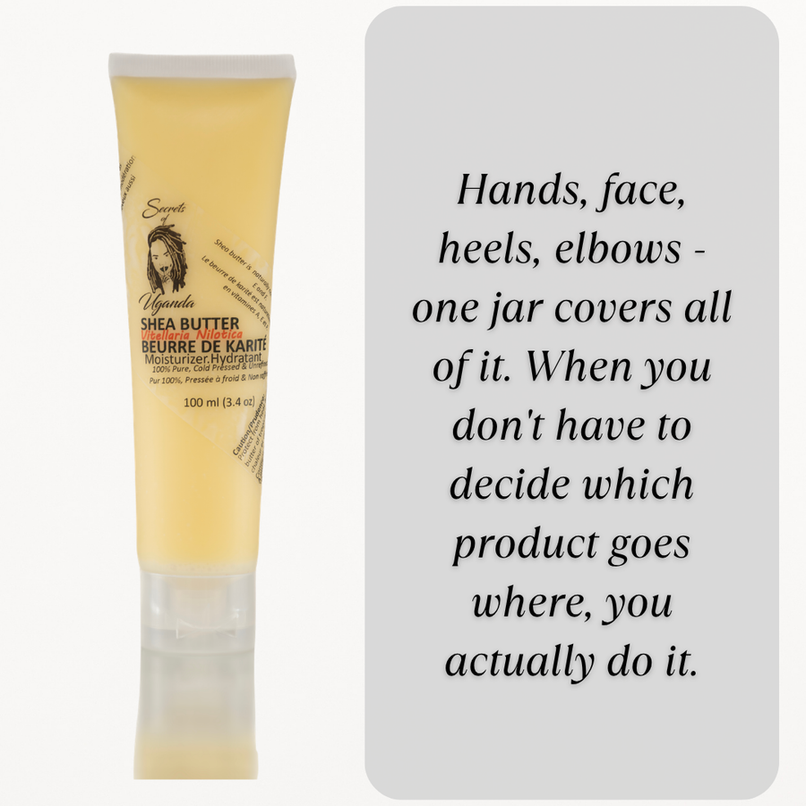 Nilotica Shea Butter for Very Dry & Sensitive Skin | Unscented Pure Moisturizer 100ml