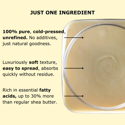 Nilotica Shea Butter Bulk 1.5L | Unrefined DIY & Wholesale Skincare Ingredient (1500ml)