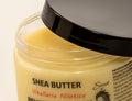 400ml Jar of Nilotica Shea Butter on a White Background Open Jar