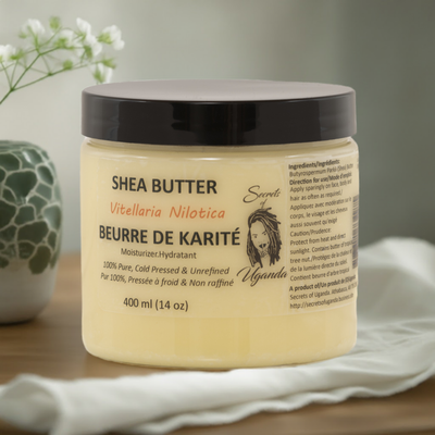 Nilotica Shea Butter 400ml | Pure Unrefined Moisturizer for Dry & Sensitive Skin